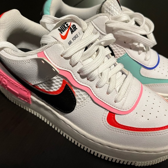 nike air force 1 shadow white chile red sunset pulse